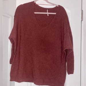 Free people XS burgundy sweater